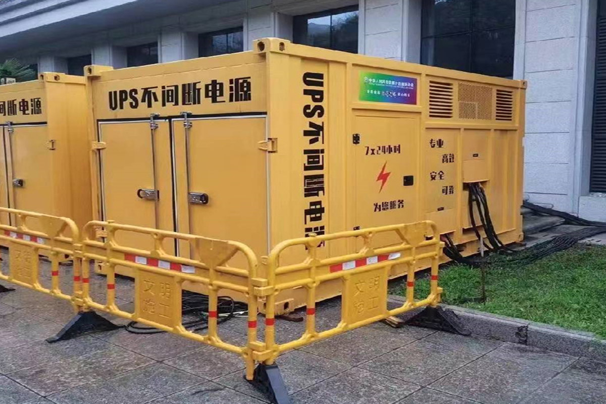 古塔发电机租赁施工现场