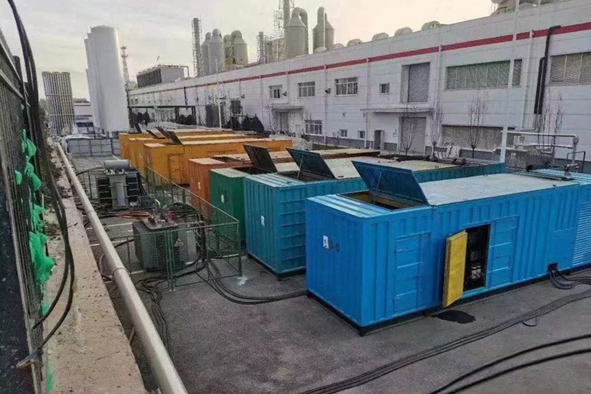 古塔发电机租赁施工现场